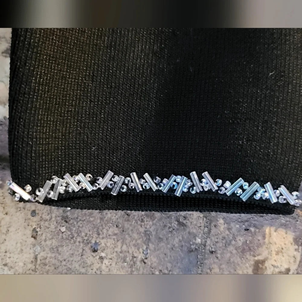 NWT Sigrid Olsen beaded black top - Picture 3 of 7